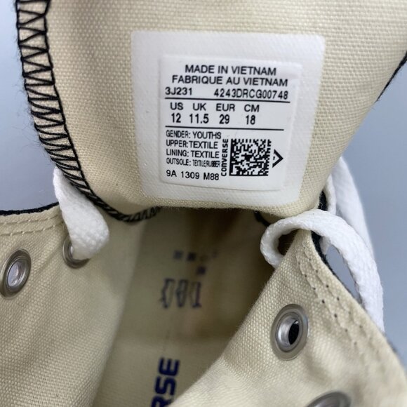 Converse Chuck Taylor All Star Sneakers Shoes Canvas Black Kids Youth 12 - Picture 11 of 11